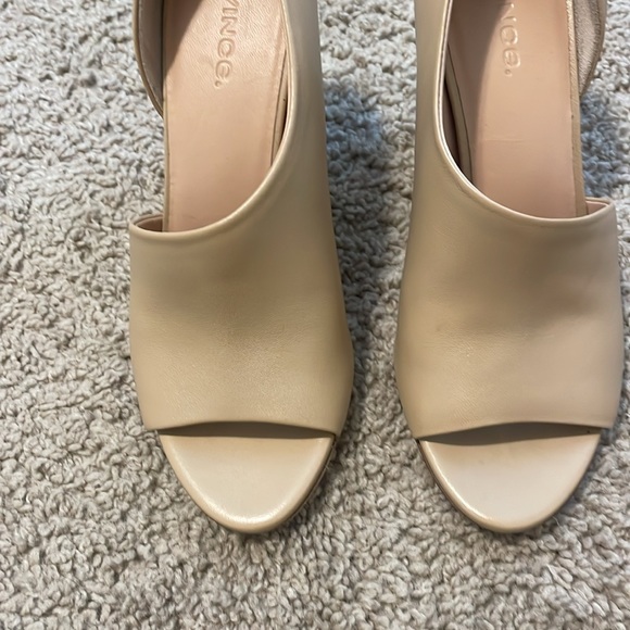 VINCE NUDE OPEN TOE WRAPPED HEEL WORN 1x Shoe in EUC US 7.5 - Picture 6 of 10